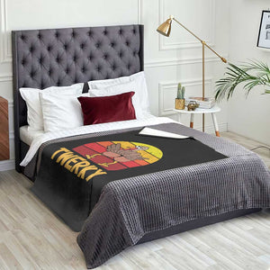 Funny Thanksgiving Throw Blanket Vintage Twerky Turkey Butt Twerk Dance Pun Gift TS10 Print Your Wear