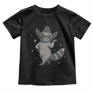 Vintage Raccoon Cowboy Toddler T Shirt Cowgirl Trash Panda Western Country TS10 Black Print Your Wear