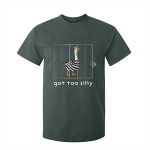 Silly Goose T Shirt For Kid Got Too Silly TS10 Dark Forest Green Print Your Wear