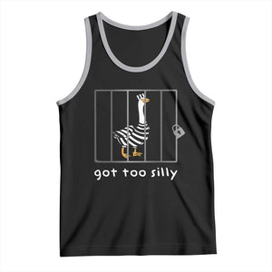 Silly Goose Tank Top Got Too Silly TS10 Black Athletic Heather Print Your Wear