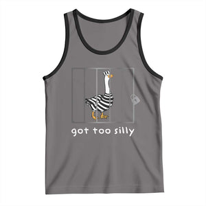 Silly Goose Tank Top Got Too Silly TS10 Deep Heather Black Print Your Wear