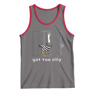 Silly Goose Tank Top Got Too Silly TS10 Deep Heather Red Print Your Wear
