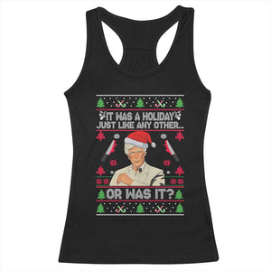 True Crime Ugly Christmas Racerback Tank Top Funny Holiday Xmas Party - Print Your Wear
