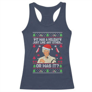 True Crime Ugly Christmas Racerback Tank Top Funny Holiday Xmas Party TS10 Navy Print Your Wear