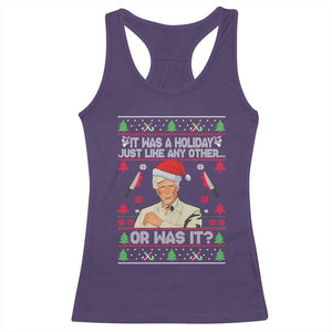 True Crime Ugly Christmas Racerback Tank Top Funny Holiday Xmas Party - Print Your Wear