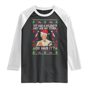 True Crime Ugly Christmas Raglan Shirt Funny Holiday Xmas Party TS10 Black White Print Your Wear