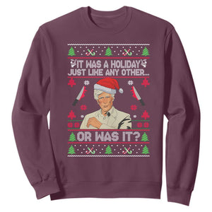 True Crime Ugly Christmas Sweatshirt Funny Holiday Xmas Party TS10 Maroon Print Your Wear