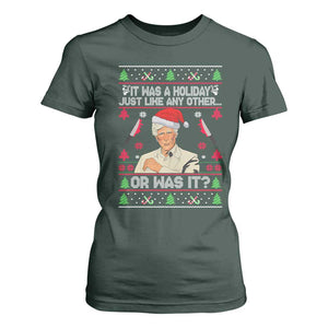 True Crime Ugly Christmas T Shirt For Women Funny Holiday Xmas Party TS10 Dark Forest Green Print Your Wear