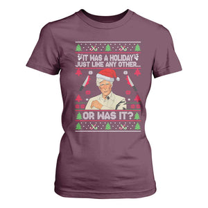 True Crime Ugly Christmas T Shirt For Women Funny Holiday Xmas Party TS10 Maroon Print Your Wear