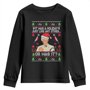 True Crime Ugly Christmas Youth Sweatshirt Funny Holiday Xmas Party TS10 Black Print Your Wear
