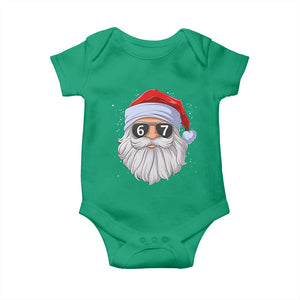 Six Seven 67 Christmas Meme Baby Onesie Funny Brainrot Santa Claus Gen Alpha Slang TS10 Irish Green Print Your Wear