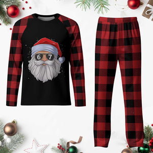 Six Seven 67 Christmas Meme Plaid Pajama Set Funny Brainrot Santa Claus Gen Alpha Slang TS10 Buffalo Plaid Print Your Wear