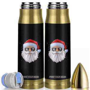 Six Seven 67 Christmas Meme Bullet Tumbler Funny Brainrot Santa Claus Gen Alpha Slang TS10 Black Print Your Wear
