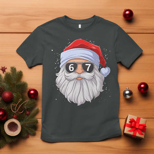 Six Seven 67 Christmas Meme T Shirt Funny Brainrot Santa Claus Gen Alpha Slang TS10 Dark Heather Print Your Wear