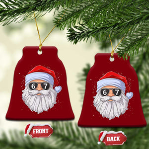 Six Seven 67 Christmas Meme Ceramic Ornament Funny Brainrot Santa Claus Gen Alpha Slang TS10 Print Your Wear