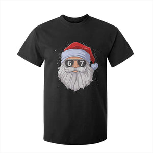 Six Seven 67 Christmas Meme T Shirt For Kid Funny Brainrot Santa Claus Gen Alpha Slang TS10 Black Print Your Wear