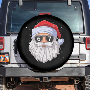 Six Seven 67 Christmas Meme Spare Tire Cover Funny Brainrot Santa Claus Gen Alpha Slang TS10 No hole Black Print Your Wear