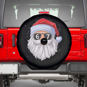 Six Seven 67 Christmas Meme Spare Tire Cover Funny Brainrot Santa Claus Gen Alpha Slang TS10 Black Print Your Wear