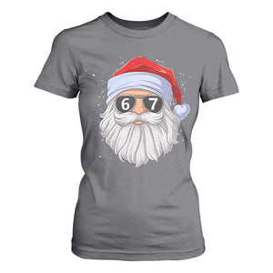 Six Seven 67 Christmas Meme T Shirt For Women Funny Brainrot Santa Claus Gen Alpha Slang TS10 Charcoal Print Your Wear