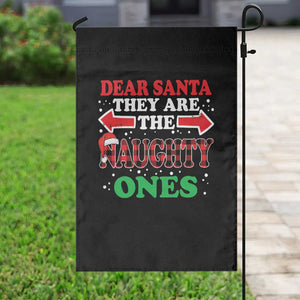 Dear Santa They Naughty Ones Garden Flag Christmas Red Plaid Pajamas PJ Xmas Gifts TS10 Print Your Wear
