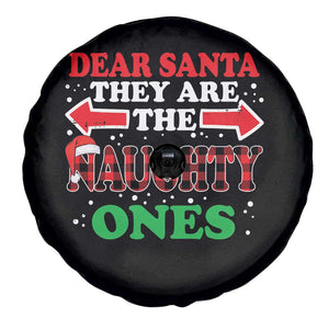 Dear Santa They Naughty Ones Spare Tire Cover Christmas Red Plaid Pajamas PJ Xmas Gifts TS10 Print Your Wear