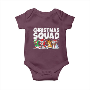 Christmas Squad Baby Onesie Santa Dabbing Elf Family Matching Pajamas TS10 Maroon Print Your Wear