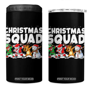 Christmas Squad 4 in 1 Can Cooler Tumbler Santa Dabbing Elf Family Matching Pajamas TS10 One Size: 16 oz Black Print Your Wear