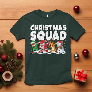 Christmas Squad T Shirt Santa Dabbing Elf Family Matching Pajamas TS10 Dark Forest Green Print Your Wear
