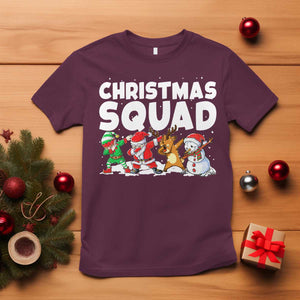 Christmas Squad T Shirt Santa Dabbing Elf Family Matching Pajamas TS10 Maroon Print Your Wear