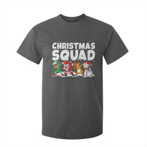 Christmas Squad T Shirt For Kid Santa Dabbing Elf Family Matching Pajamas TS10 Dark Heather Print Your Wear