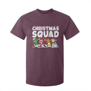 Christmas Squad T Shirt For Kid Santa Dabbing Elf Family Matching Pajamas TS10 Maroon Print Your Wear