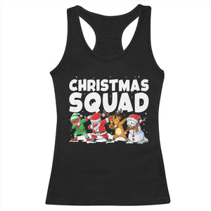 Christmas Squad Racerback Tank Top Santa Dabbing Elf Family Matching Pajamas TS10 Black Print Your Wear
