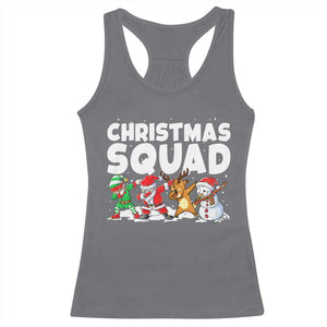 Christmas Squad Racerback Tank Top Santa Dabbing Elf Family Matching Pajamas TS10 Charcoal Print Your Wear