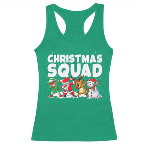 Christmas Squad Racerback Tank Top Santa Dabbing Elf Family Matching Pajamas TS10 Irish Green Print Your Wear