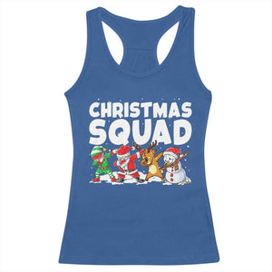 Christmas Squad Racerback Tank Top Santa Dabbing Elf Family Matching Pajamas TS10 Royal Blue Print Your Wear