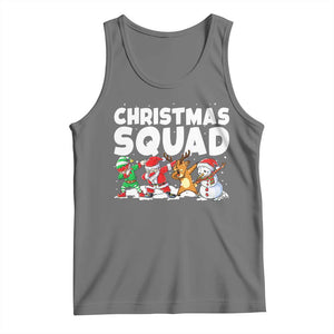 Christmas Squad Tank Top Santa Dabbing Elf Family Matching Pajamas TS10 Black Heather Print Your Wear