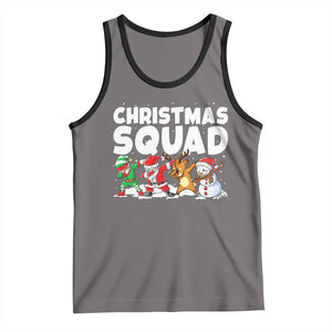 Christmas Squad Tank Top Santa Dabbing Elf Family Matching Pajamas TS10 Deep Heather Black Print Your Wear
