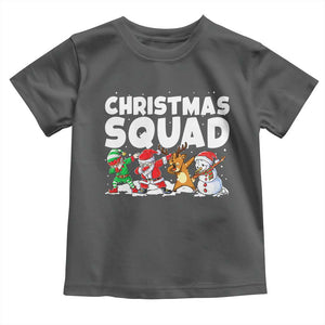 Christmas Squad Toddler T Shirt Santa Dabbing Elf Family Matching Pajamas TS10 Dark Heather Print Your Wear