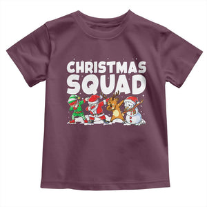 Christmas Squad Toddler T Shirt Santa Dabbing Elf Family Matching Pajamas TS10 Maroon Print Your Wear