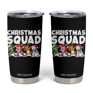 Christmas Squad Tumbler Cup Santa Dabbing Elf Family Matching Pajamas TS10 Black Print Your Wear