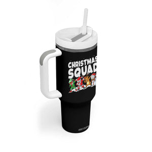 Christmas Squad Tumbler With Handle Santa Dabbing Elf Family Matching Pajamas TS10 Print Your Wear
