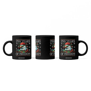 250 Years Of Freedom Christmas Coffee Mug 250th Anniversary USA Eagle Ugly Xmas - Print Your Wear