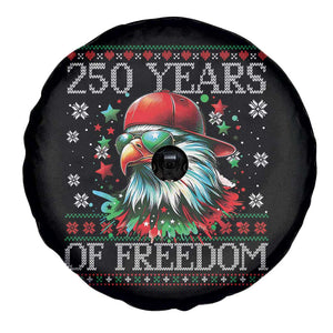 250 Years Of Freedom Christmas Spare Tire Cover 250th Anniversary USA Eagle Ugly Xmas TS10 Print Your Wear