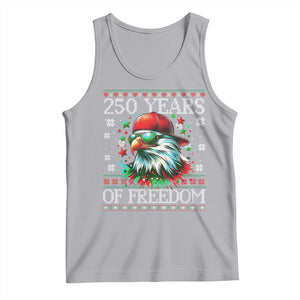 250 Years Of Freedom Christmas Tank Top 250th Anniversary USA Eagle Ugly Xmas TS10 Athletic Heather Print Your Wear