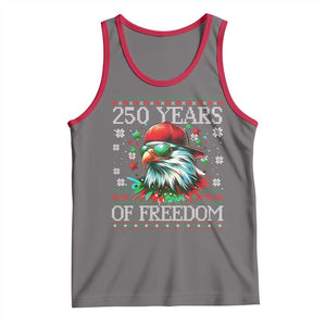 250 Years Of Freedom Christmas Tank Top 250th Anniversary USA Eagle Ugly Xmas TS10 Deep Heather Red Print Your Wear