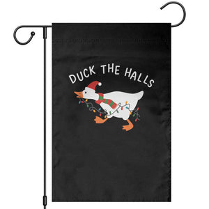 Funny Christmas Silly Goose Garden Flag Funny Duck the Halls TS10 Black Print Your Wear