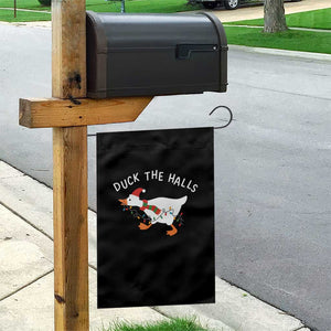 Funny Christmas Silly Goose Garden Flag Funny Duck the Halls TS10 Print Your Wear