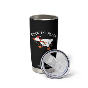 Funny Christmas Silly Goose Tumbler Cup Funny Duck the Halls TS10 Print Your Wear
