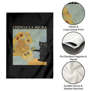 Chinga la Migra Garden Flag Subtle FDT Black Cat Meme Van Gogh Art TS10 Print Your Wear