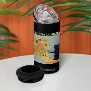 Chinga la Migra 4 in 1 Can Cooler Tumbler Subtle FDT Black Cat Meme Van Gogh Art TS10 Print Your Wear